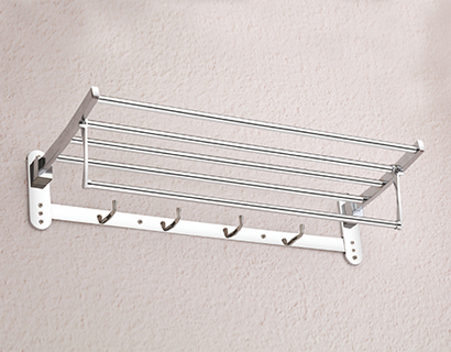 Full SS Folding Round Towel Rack